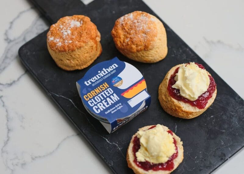 Clotted cream and Cornish scones