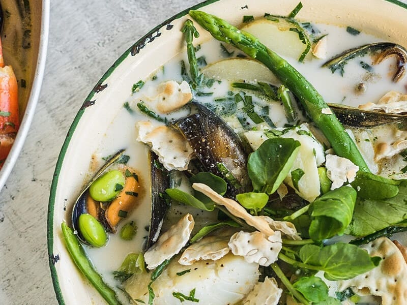 Haddock and mussel chowder