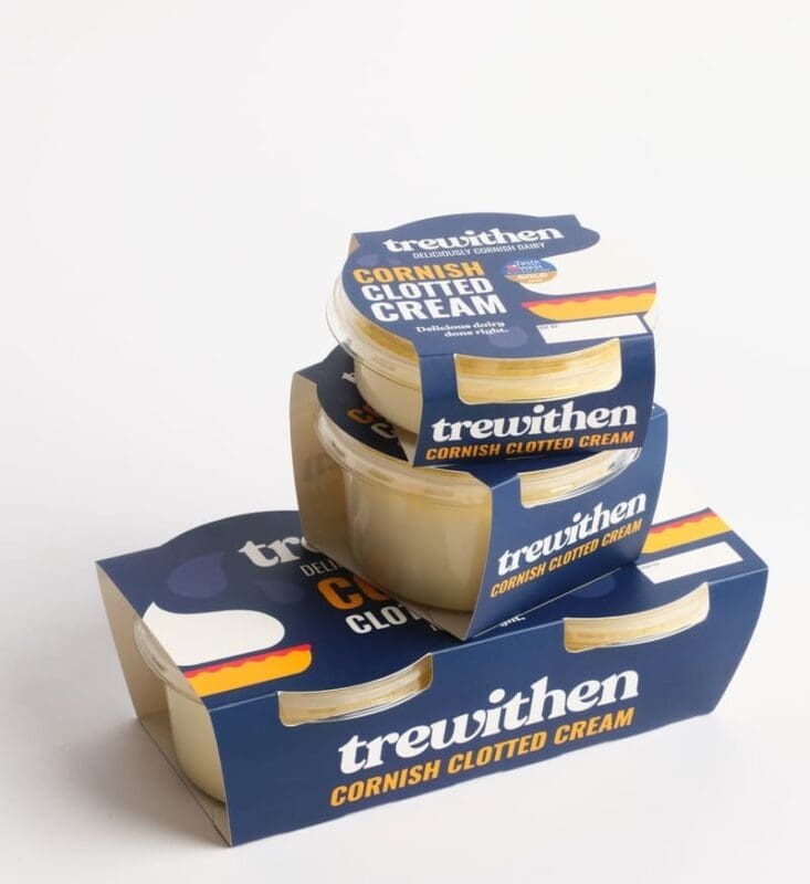 Wholesale Clotted Cream size options stacked on top of each other