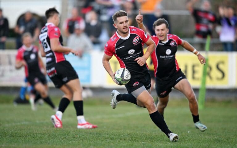 Cornish Pirates Playing Rugby Match
