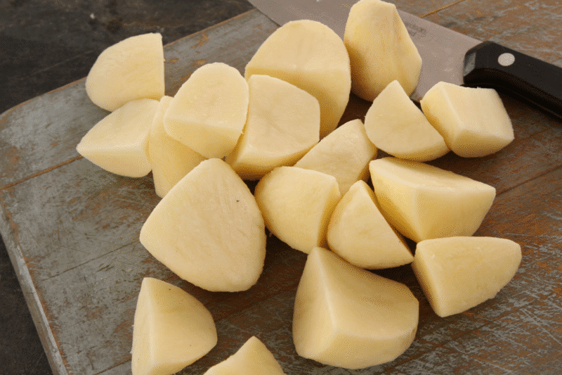 Peel Your Roast Potatoes And Chop