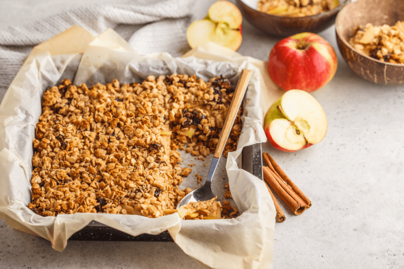 Mincemeat And Apple Crumble With Oat Topping