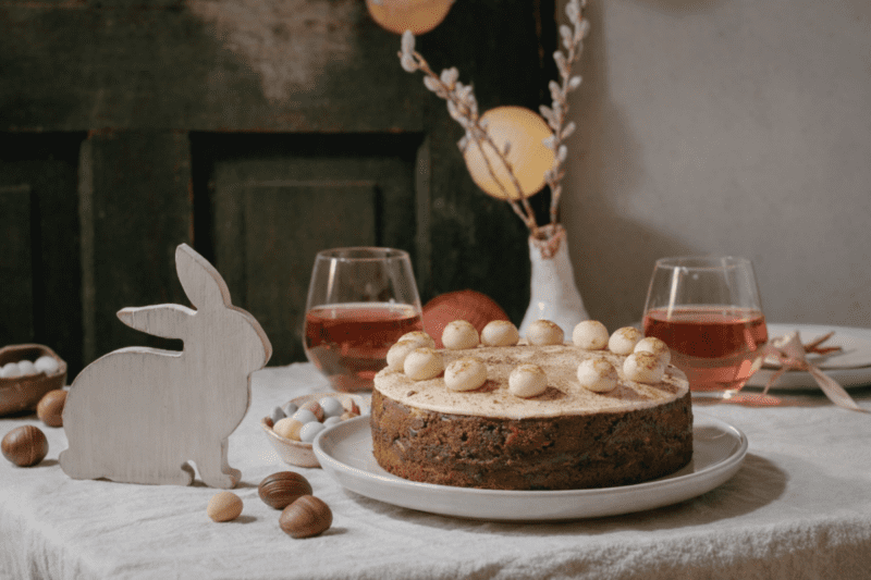 An Easter Table With Simnel Cake